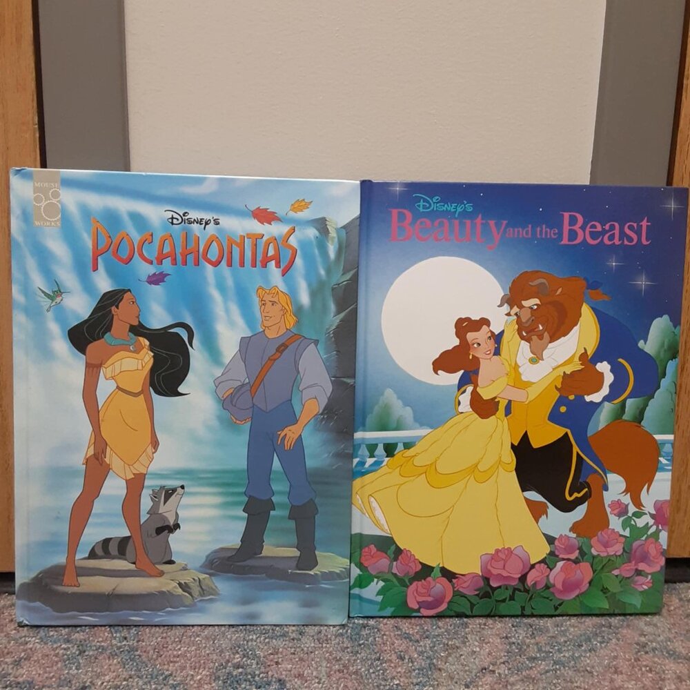(2) Vintage Disney Classic Series Storybooks Pocahontas Beauty and the Beast